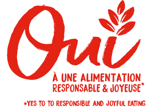 Calque oui à une alimentation responsable et joyeuse